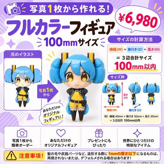 【フルカラーフィギュア】キャラクター100㎜ - ちょこんとフィギュア