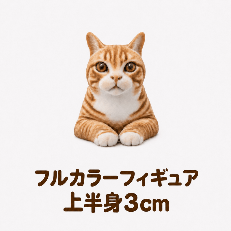 【フルカラーフィギュア】上半身3㎝ - ちょこんとフィギュア