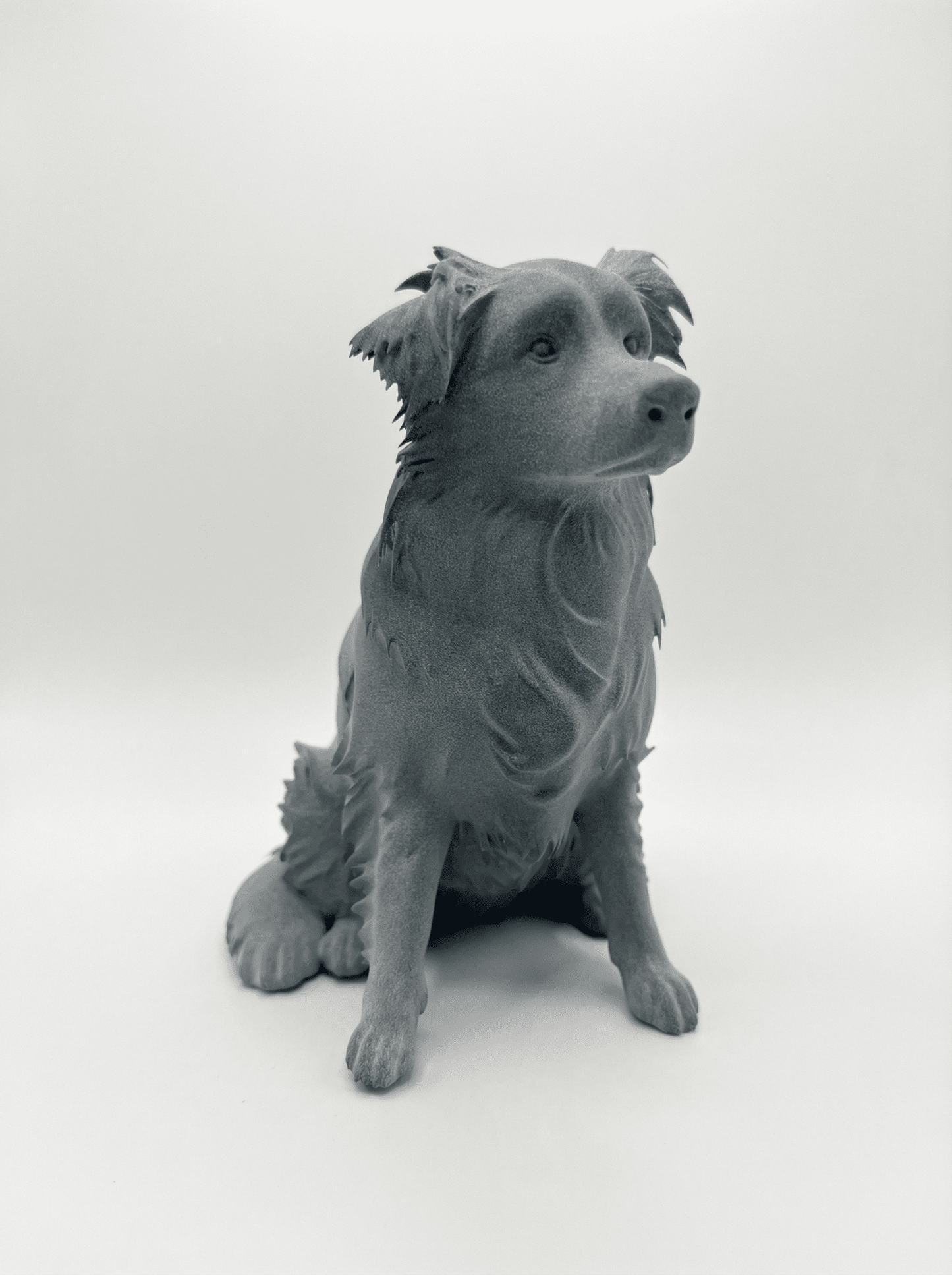 【シックなモノクロ像】30cm像（グレー） - ちょこんとフィギュア