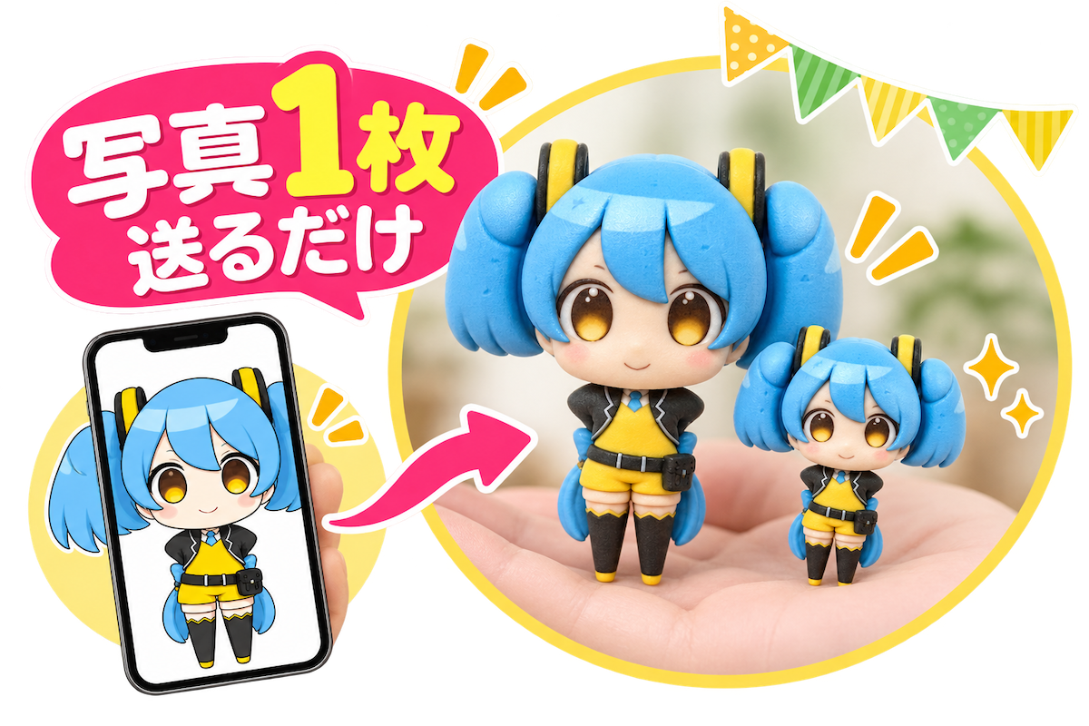 イラスト1枚送るだけでフィギュアが完成